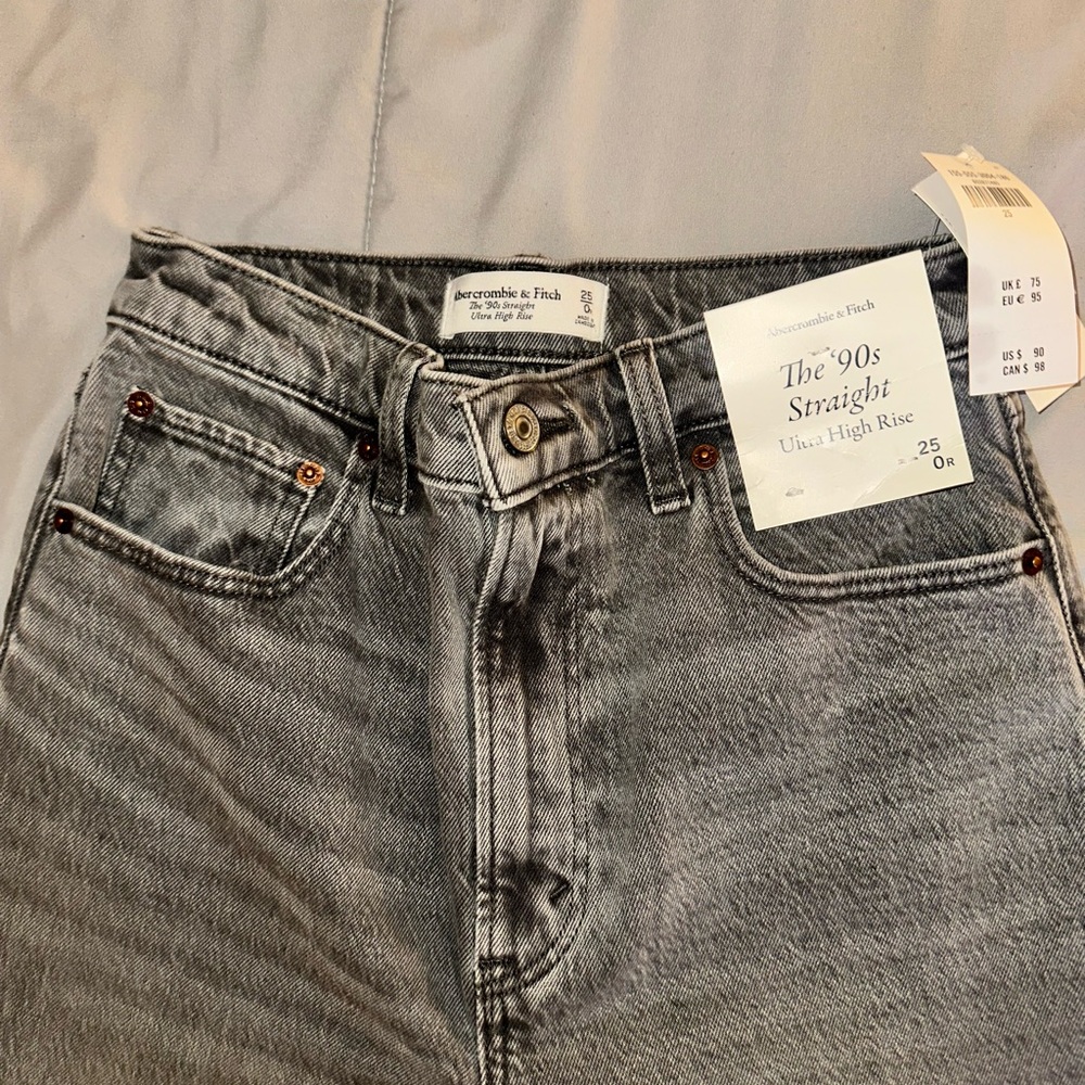 Abercrombie & Fitch Black Wash Ultra High Rise Jeans